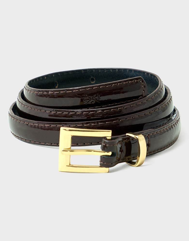 Square Buckle Belt in Tortoiseshell Brown