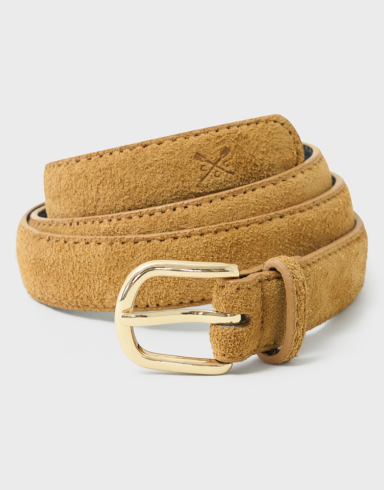 Classic Leather Jeans Belt in Tan