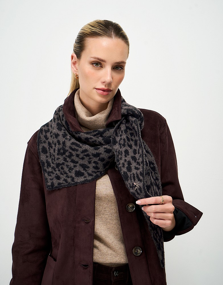 Triangle Scarf in Leopard Print