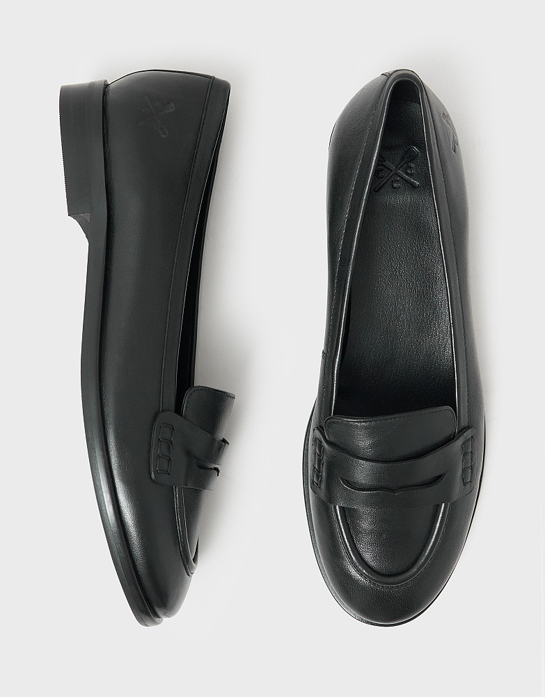 Smart Leather Loafers in Black