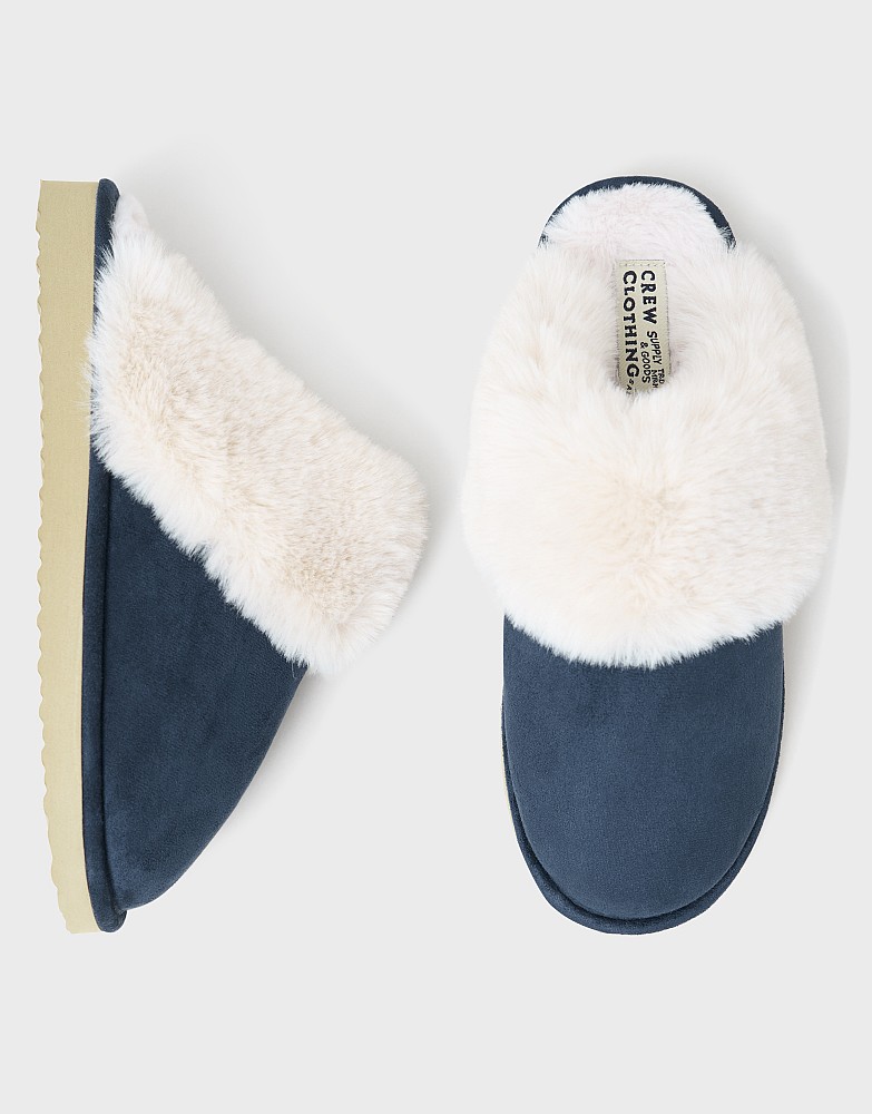 Mule Slippers in Navy