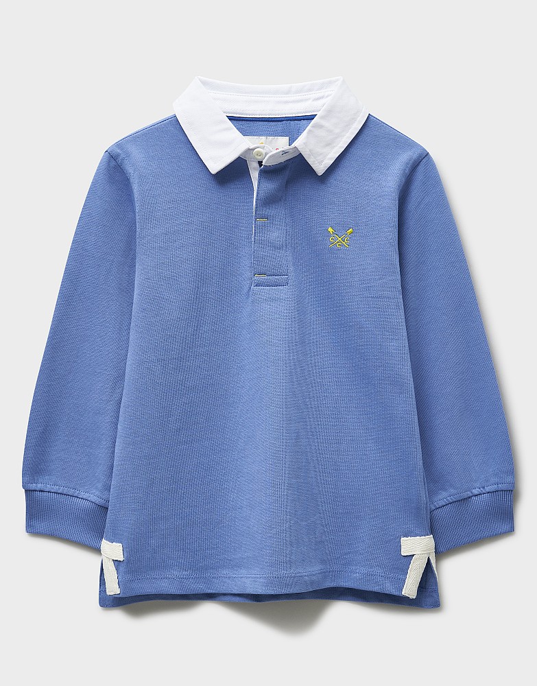 Cotton Rugby Shirt in Blue