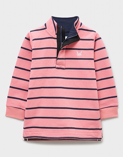 Breton Striped Pique Padstow in Pink and Navy