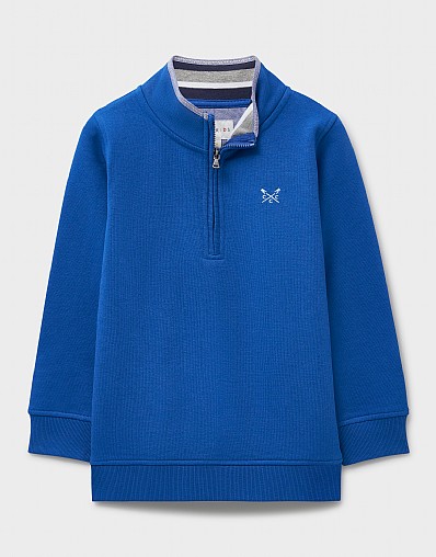 Classic Half Zip Sweat in Blue