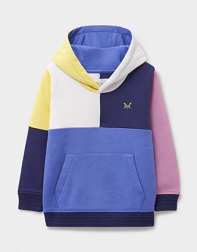 Cotton Cut-and-Sew Hoodie in Colourblock