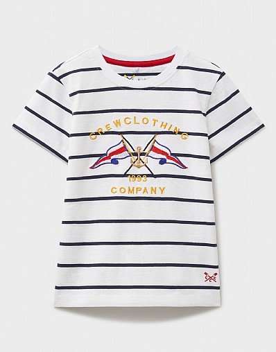 Graphic T-Shirt in Navy & White