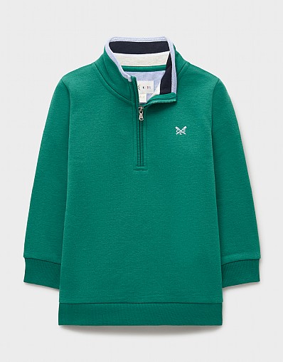 Classic Half Zip Sweat in Green