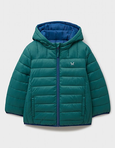 Reversible Lightweight Lowther Jacket in Green and Blue