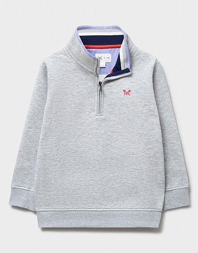 Half Zip Sweatshirt in Grey