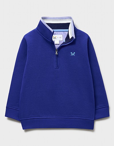 Half Zip Sweatshirt in Navy Blue