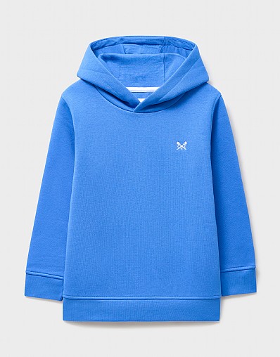 Cotton Blend Crossed Oars Hoodie in Blue