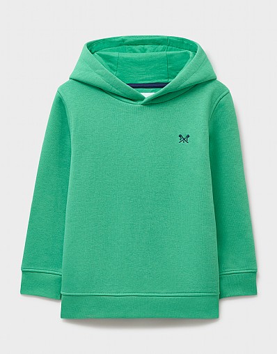 Cotton Blend Crossed Oars Hoodie in Bright Green