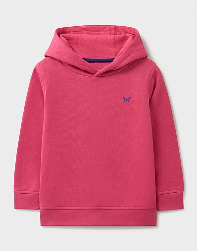 Cotton Blend Hoodie in Red