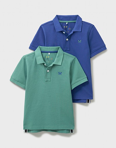 2 Pack  Polos in Blue and Indigo