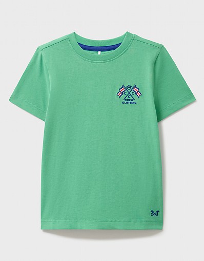 Classic Graphic Tee in Aqua Green