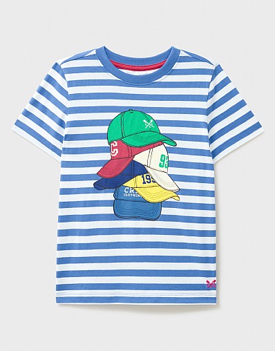 Classic Graphic Tee in Blue Stripe