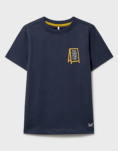 Classic Graphic Tee in Navy