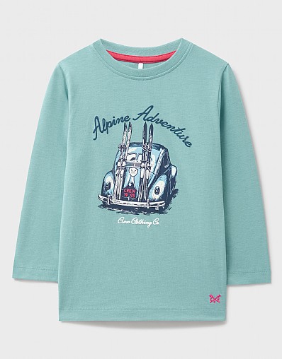 Long Sleeve Graphic T-Shirt in Lilac