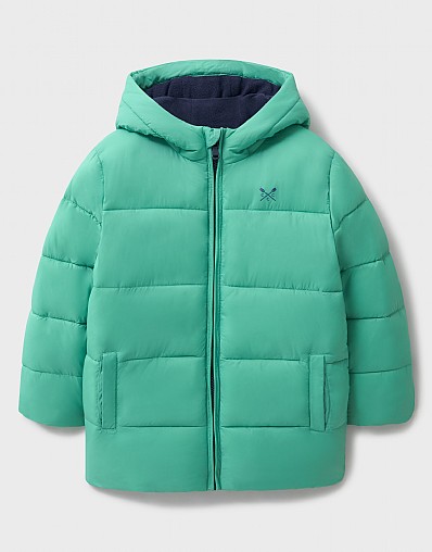 Cosy Midweight Fleece-Lined Puffa in Aqua