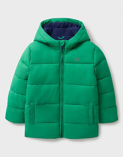 Cosy Midweight Fleece-Lined Puffa in Green