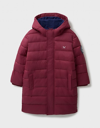 Lightweight Longline Coat in Red