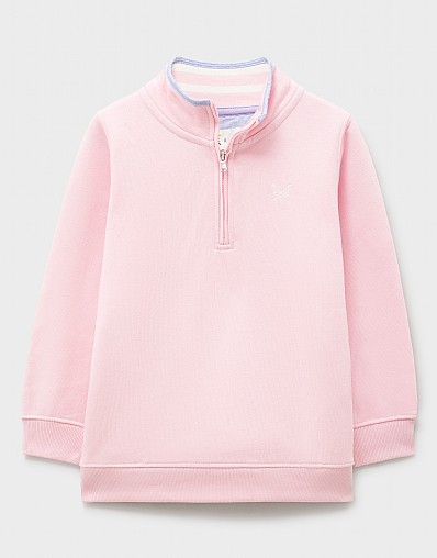 Half-Zip Sweatshirt in Pink