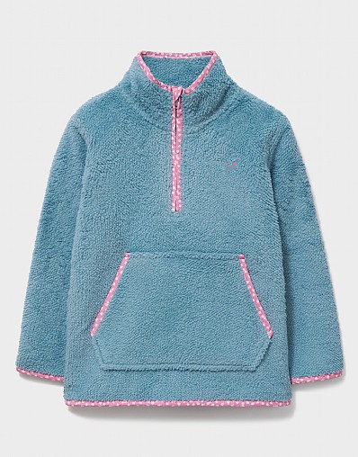 Borg Half-Zip Fleece in Sea Green