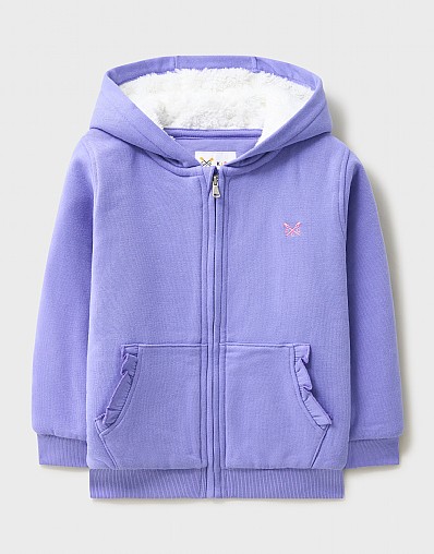 Teddy Fleece-Lined Hoodie in Blue