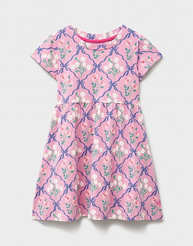 Everyday Jersey Dress in Pink and Lilac