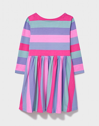 Girls' Striped Jersey Dress in Multicolours from Crew Clothing