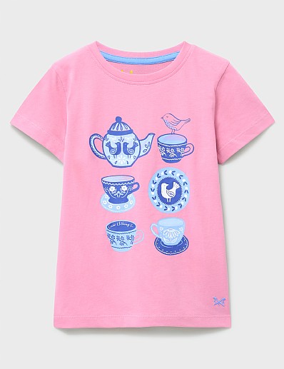 Graphic Short Sleeve T-Shirt in Pink