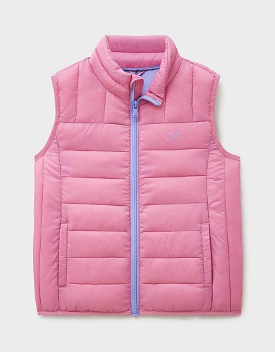 Lowther Puffer Gilet in Light Pink