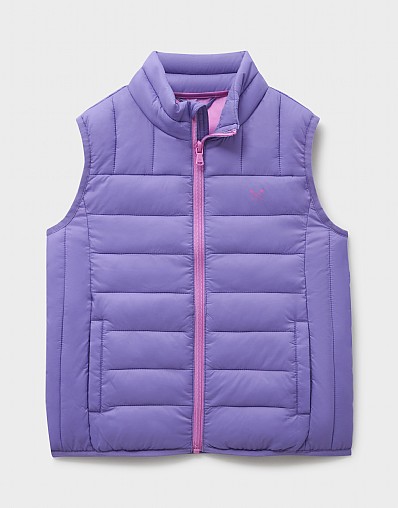 Lowther Puffer Gilet in Light Purple