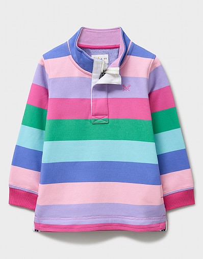 Long Sleeve Stripe Padstow Sweatshirt in Rainbow