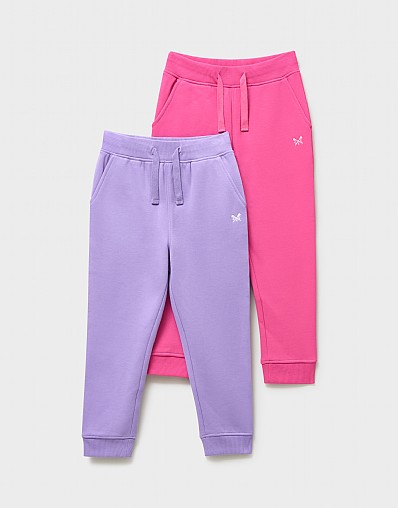 Two-Pack Crossed Oars Joggers in Pink and Purple