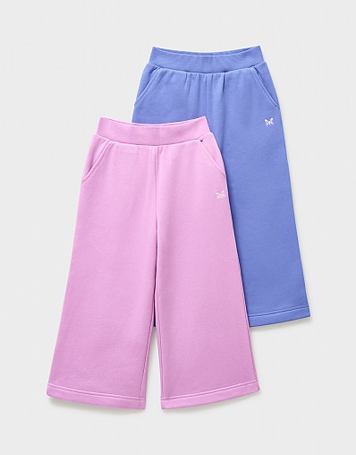 Two-pack Wide Leg Joggers in Lilac and Blue