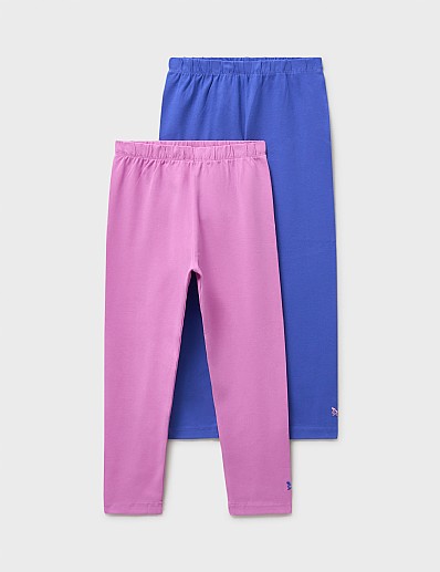 2 Pack Leggings in Blue and Pink