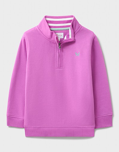 Half Zip Sweatshirt in Dark Purple