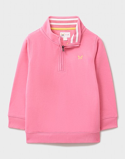 Half Zip Sweatshirt in Pink