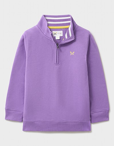 Half Zip Sweatshirt in Purple