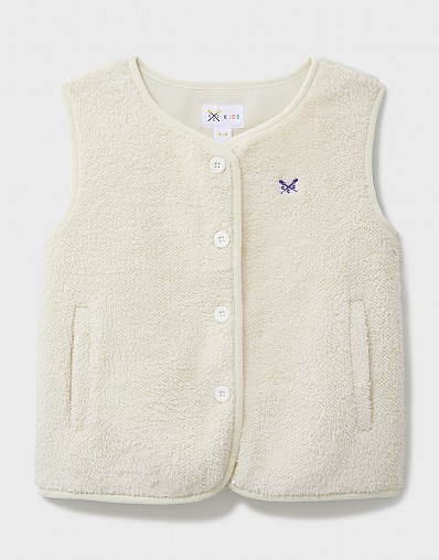 Fleece Vest in Beige