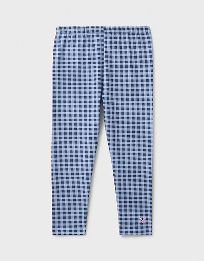 Novelty Leggings in Blue Check