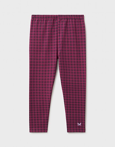 Novelty Leggings in Purple Check