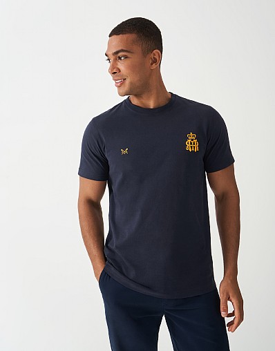 Crest Graphic Tee in Navy