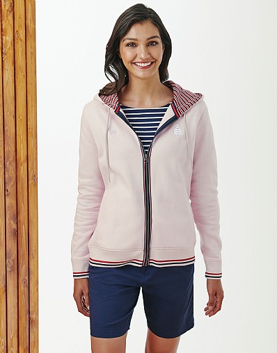 Henley Zip Through Hoodie