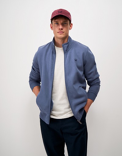 Zip Through Sweatshirt in Blue