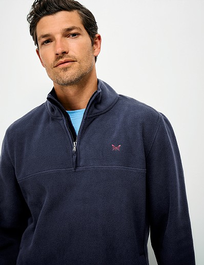 Aldringham Half Zip Fleece in Navy Blue