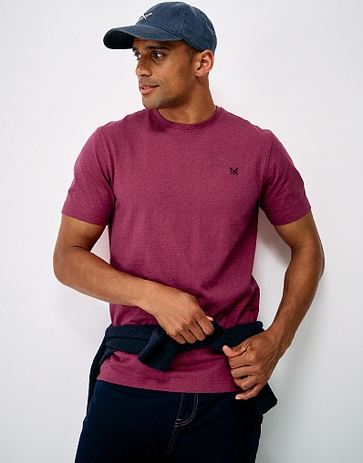 Crew Classic Tee in Cherry Red Marl
