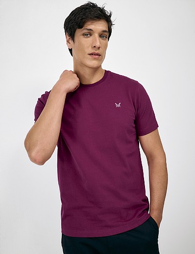 Crew Classic Tee in Raspberry Marl
