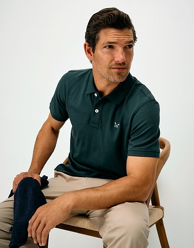 Classic Pique Polo in Deep Teal